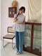 Vintage Buttons Up Half Sleeves Tops